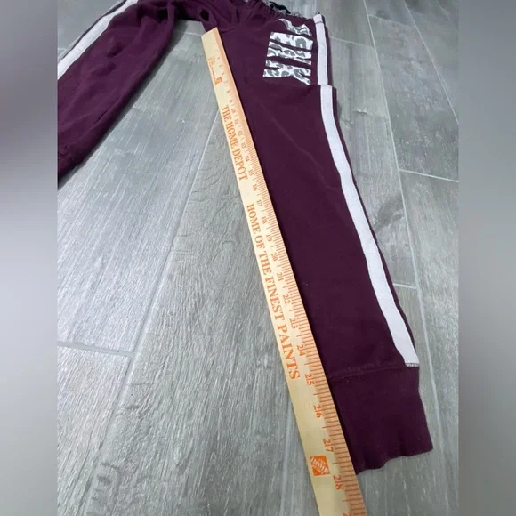 Victoria's Secret PINK cowl neck sweatshirt matching pants leopard print logo XS - Picture 16 of 16